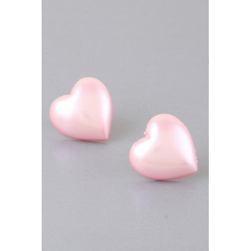 Luminous Heart Stud Earrings - Designer Style - CC-WH2000960