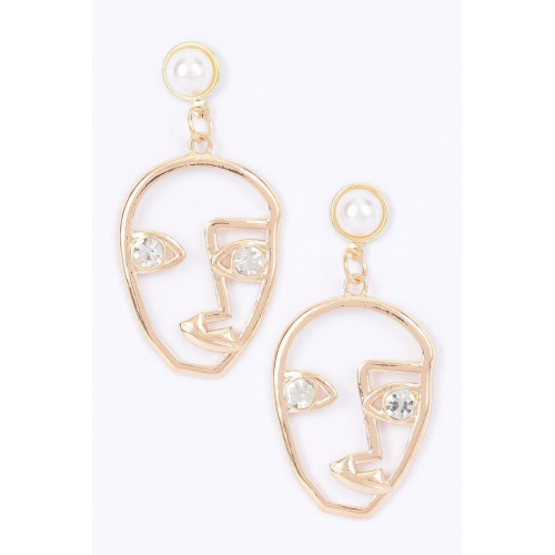Alloy Face Earring - CC-WH2001040
