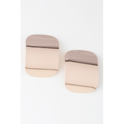 Contemporary Shiny Plate Earrings - CC-WH2001245