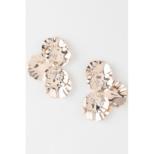 Shiny Delicate Petal Earrings - Designer Style - CC-WH2001329