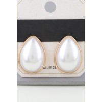 Modest Pearl Teardrop Earrings