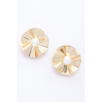 Faux Pearl Metal Earring