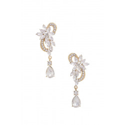 Flower Rhinestone Dangle Earring