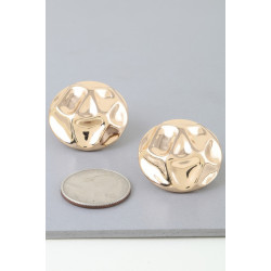 Shiny Hammered Dome Earrings