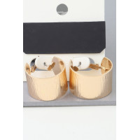 Wide Ribbed Hoop Earrings