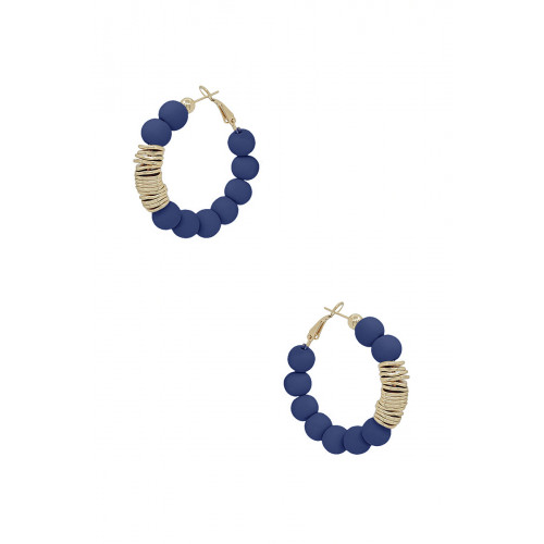 Clay Ball featuring Alloy Accent Hoop Earring - CC-56809
