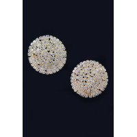 Round Shape Rhinestone Stud Earrings