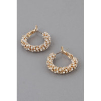 Petite Bejeweled Hoop Earrings