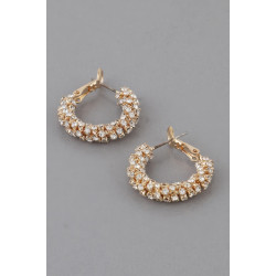 Petite Bejeweled Hoop Earrings