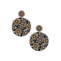 Seed Bead Round Dangle Earring