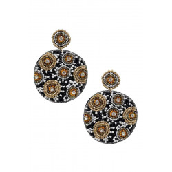 Seed Bead Round Dangle Earring - Contemporary Fashion