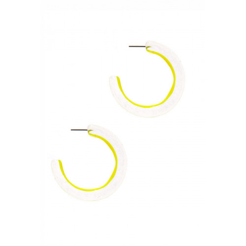 Chic Transparent Hoop Earring - Designer Style - CC-52107