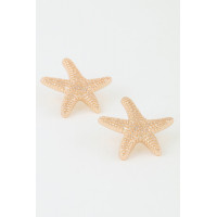 Hammered Starfish Stud Earrings