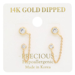 14k Gold Dipped Linked Earring