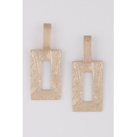 Modern Brushed Frame Earrings