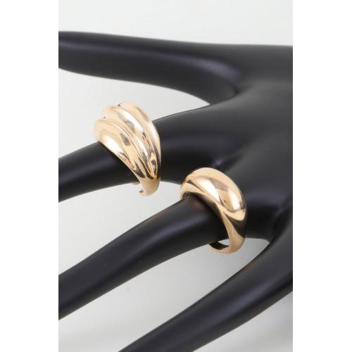 Shiny Swirl Duo Rings - Designer Style - CC-WH2000908