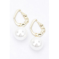 Faux Pearl Metal Earring