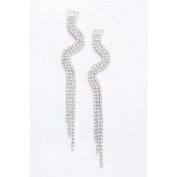 Rhinestone Fringe Earring