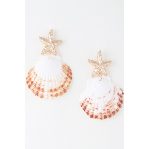 Under The Sea Clam Earrings - Designer Style - CC-WH2000725