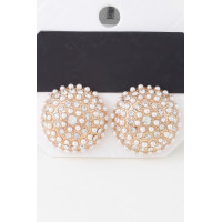 Pearled Dome Stud Earrings