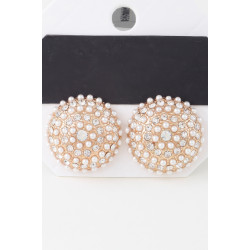 Pearled Dome Stud Earrings