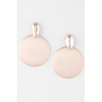 Modern Sleek Disc Drop Earrings