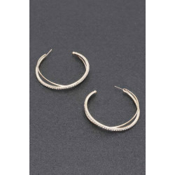 Rhinestone Hoop Earring