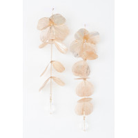 Delicate Flower Crystal Drop Earrings