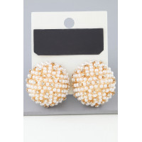 Pearled Sky Dome Stud Earrings