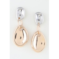 Shiny Plate Chain Drop Earrings
