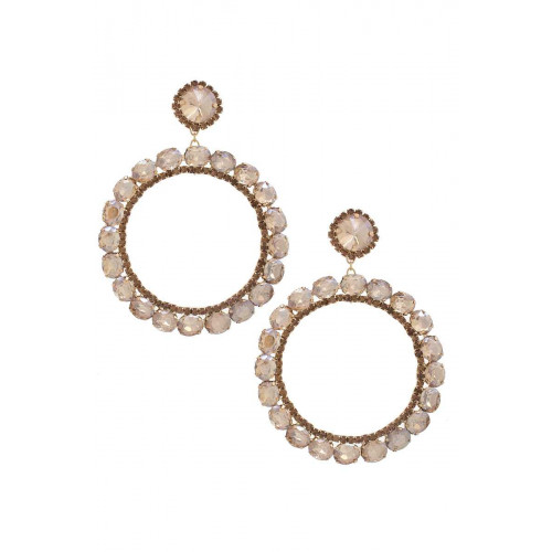 Crystal-studded Dangle Earring - CC-56237