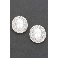 Faux Pearl Stud Earring