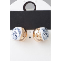 Vintage Marble Swirl Clasp Earrings