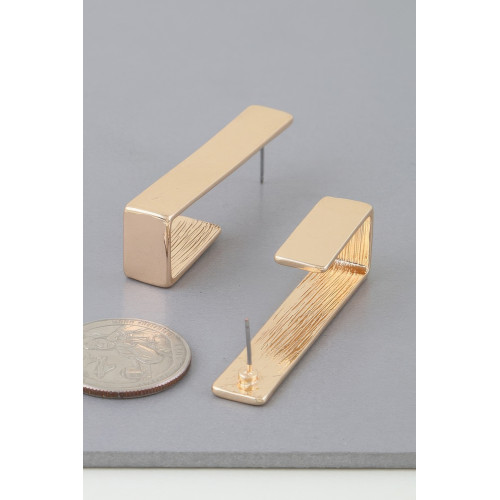 Contemporary Geometric Frame Hook Earrings - CC-WH2001155