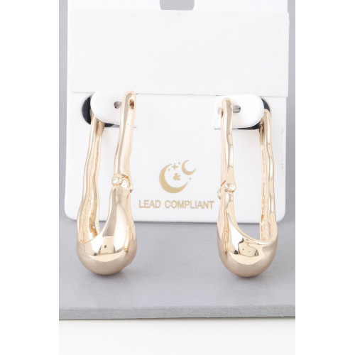 Shiny Melt Hoop Earrings - Designer Style - CC-WH2001225
