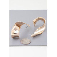 Abstract Shiny Twisted Plate Earrings - Boutique Inspired