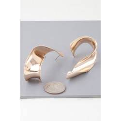 Abstract Shiny Twisted Plate Earrings