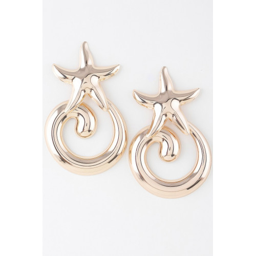 Abstract Shiny Twisted Plate Earrings - Designer Style - CC-WH2001330