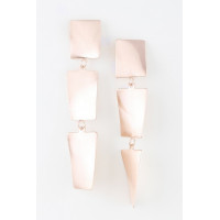 Triple Geometric Drop Earrings