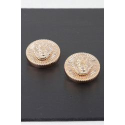 Grand Lion Emblem Earrings