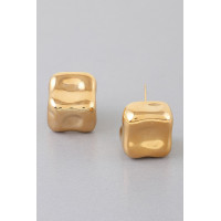 Modern Cube Stud Earrings
