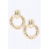 Hammered Metal Earring