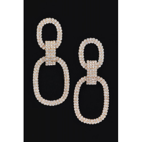 Crystal-studded Daggle Earring - CC-WH2001310