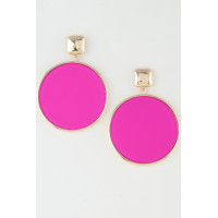 Bright Playful Circle Drop Earrings
