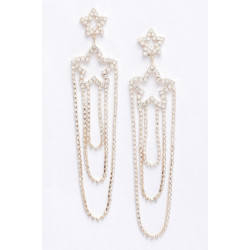 Rhinestone Fringe Earring