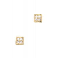 Secret Box Square Stone Stud Earring