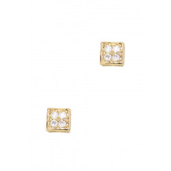 Secret Box Square Stone Stud Earring