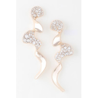 Jeweled Wave Drop Earrings