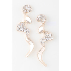 Jeweled Wave Drop Earrings
