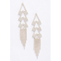 Rhinestone Fringe Earring